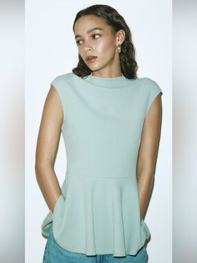 Sleeveless Dusty Turquoise Top